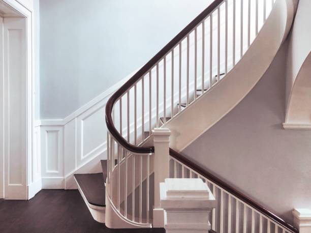 escadas elegantes - bannister - fotografias e filmes do acervo