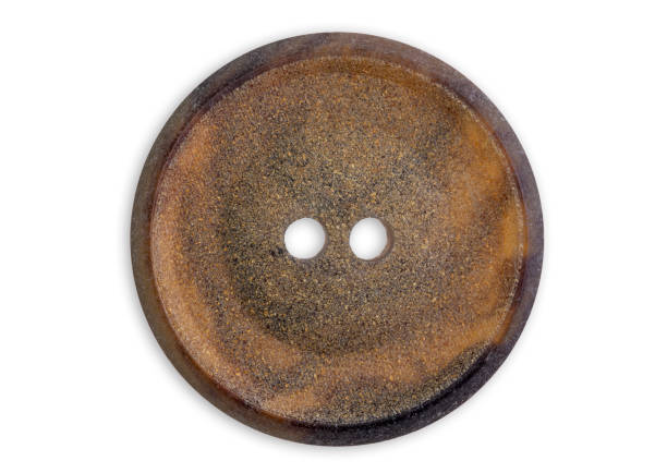 botão isolado no fundo branco - brass buttons - fotografias e filmes do acervo