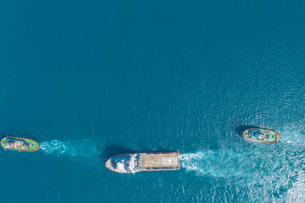 istock Aerial view of freight ship with cargo containers. 1361391185