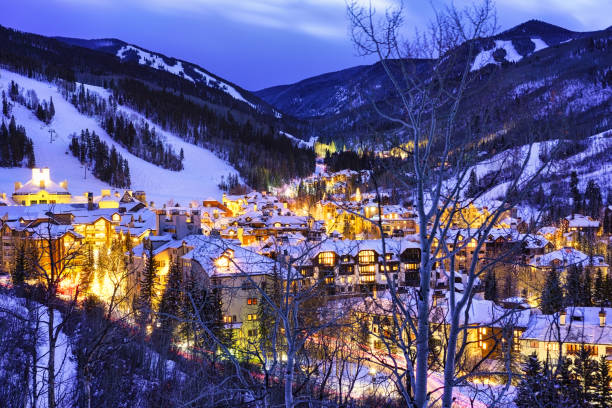 istock Beaver Creek Ski Resort at Dusk in Winter 1361397934