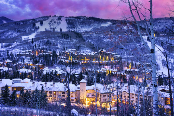 istock Beaver Creek Ski Resort at Dusk in Winter 1361398984