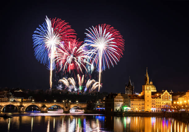 New Years Eve In Prague stock photo