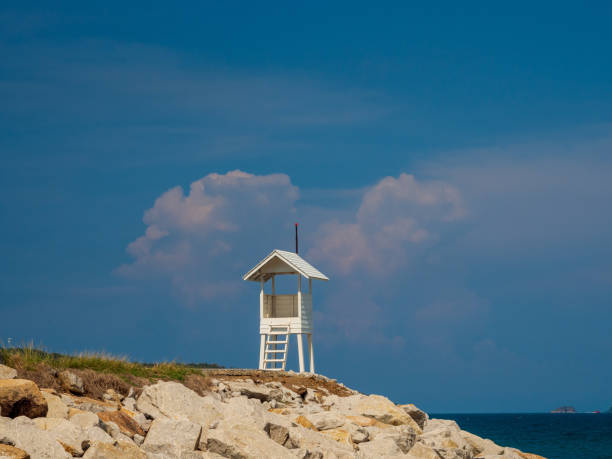 istock wooden lighthouse 1361399911