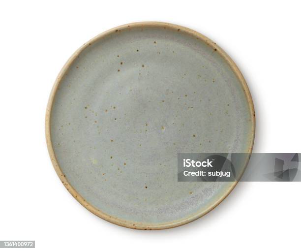 Pottery Plate Stock Photo - Download Image Now - Plate, High Angle View, Ceramics