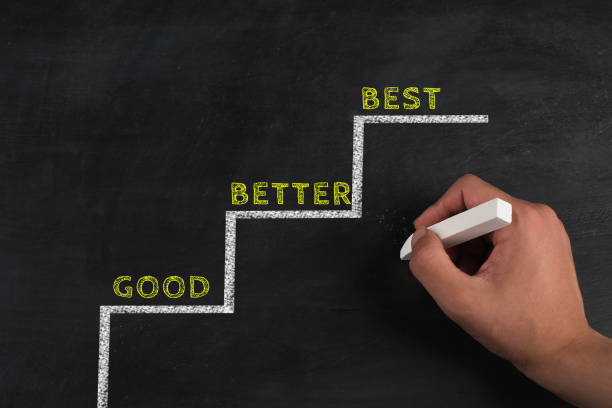 istock Good, better and best concept, step by step improving skills, education planbusiness evaluation 1361401325