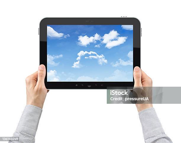 Concetto Di Cloud Computing - Fotografie stock e altre immagini di Affari - Affari, Attrezzatura, Bianco
