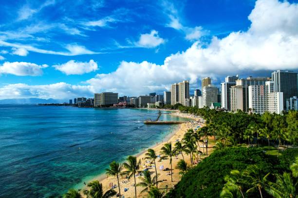 istock Honolulu Drone Shot - Daytime HDR 1361403500