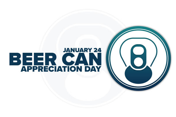 Beer Can Appreciation Day. January 24. Holiday concept. Template for background, banner, card, poster with text inscription. Vector EPS10 illustration. Beer Can Appreciation Day. January 24. Holiday concept. Template for background, banner, card, poster with text inscription. Vector EPS10 illustration can top stock illustrations