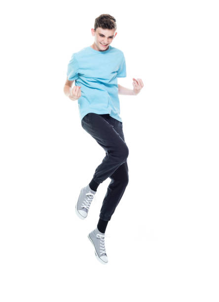 istock Caucasian male standing in front of white background 1361409827