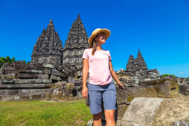 tempio di prambanan di yogyakarta - prambanan temple foto e immagini stock