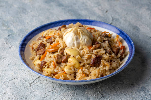 istock Traditional delicacies, Uzbek pilaf (Turkish name; Ozbek pilavi) 1361416889