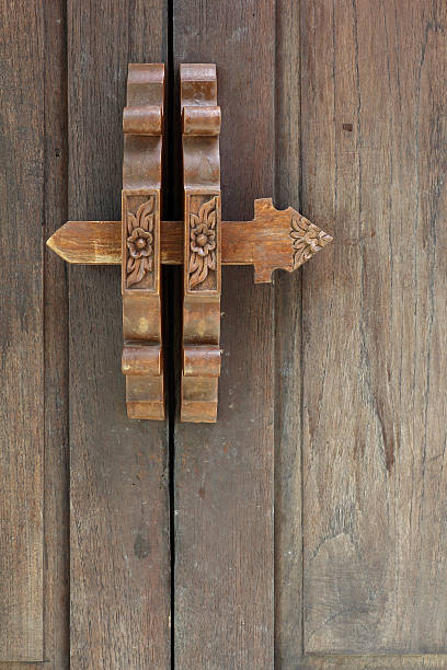 istock Thai wood door 136142184