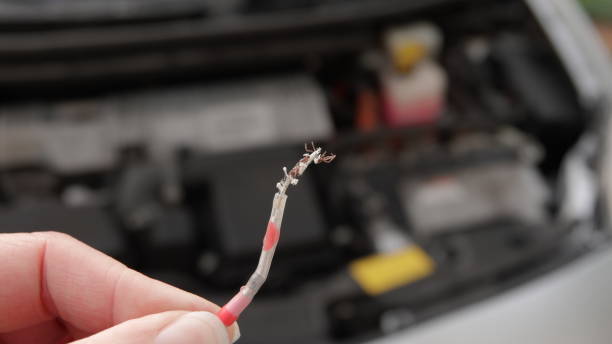istock Automotive wire destroyed by rodents 1361422186