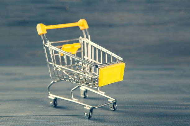 istock shopping cart on the table 1361422338