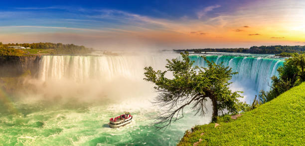 cataratas del niágara, cataratas de la herradura - cataratas del niágara fotografías e imágenes de stock