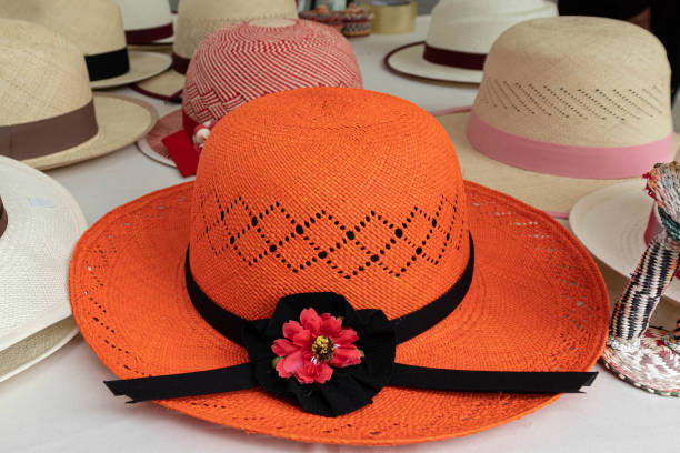 istock Handmade natural Panama Hats, Ecuador 1361429837