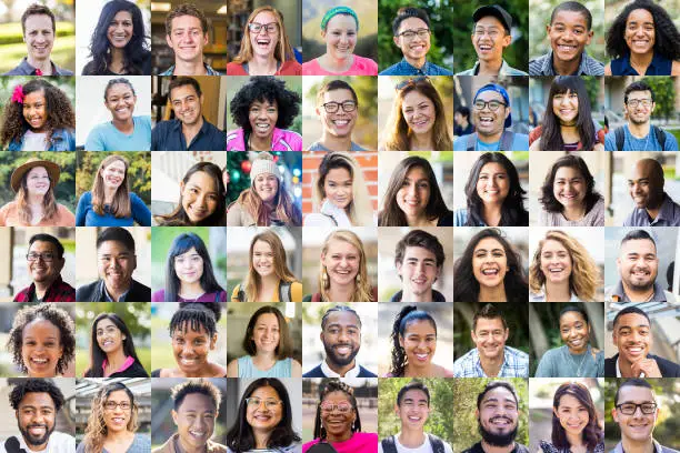 Photo of Portraits of Young Diverse People