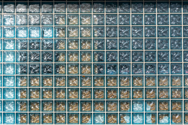istock transparent wall made of glass bricks 1361433503