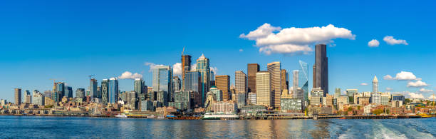 istock Seattle cityscape at Elliott Bay 1361438532