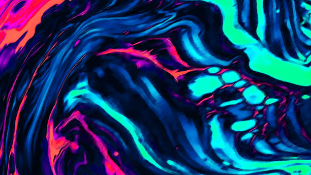 istock 3d rendering Curve Dynamic Fluid Liquid Wallpaper. Light Pastel Cold Color Colorful Swirl Gradient Mesh. Bright Pink Vivid Vibrant Smooth Surface. Blurred Water Multicolor Neon Sky Gradient Background 1361444317