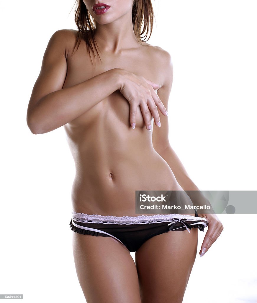 Cuerpo de mujer sexy en bragas - Foto de stock de Adulto libre de derechos