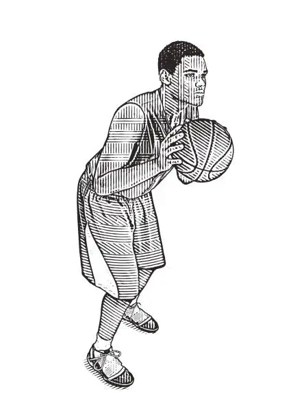 Vector illustration of Basketball player