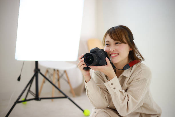 istock Smile female cameraman 1361448558