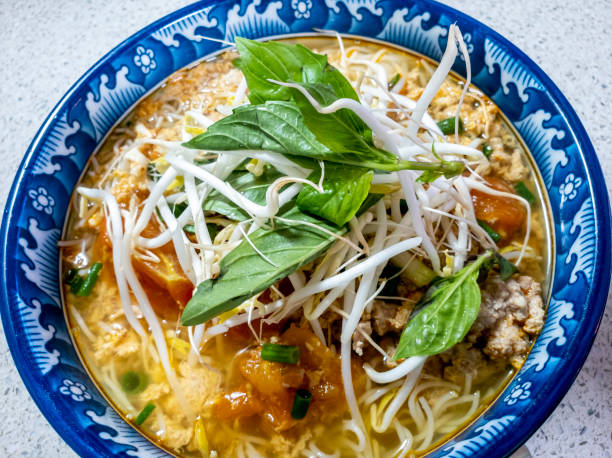 istock Vietnamese crab and tomato noodle soup (Bun Rieu Cua) 1361451567