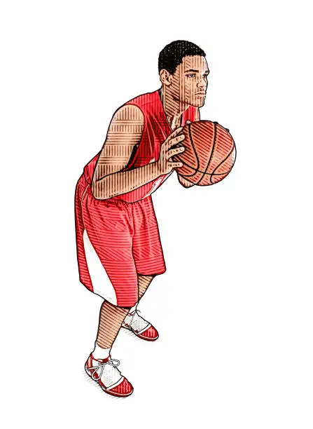 Vector illustration of Basketball player