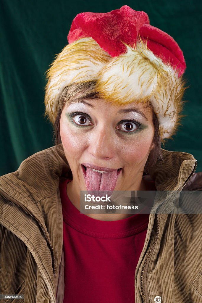 Drôle Santa Claus Tirer la langue - Photo de 25-29 ans libre de droits