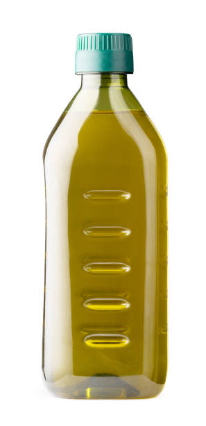 istock Olive oil bottle isolated on white background 1361458641