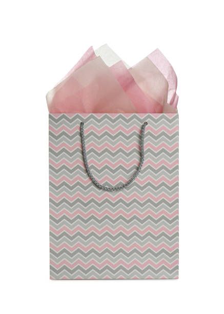 istock Gift bag with paper on white background 1361459814