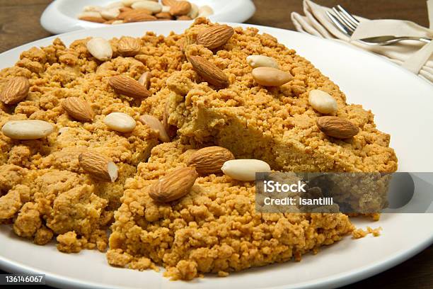 Italian Cake With Almonds Stock Photo - Download Image Now - Almond, Baked Pastry Item, Cake