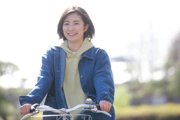 Woman riding a bicycle
