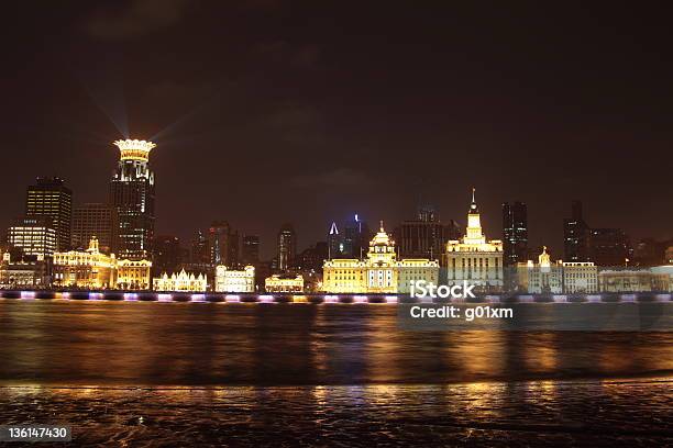 Shanghai Waitan W Nocy - zdjęcia stockowe i więcej obrazów Bank - Bank, Bez ludzi, Biznes
