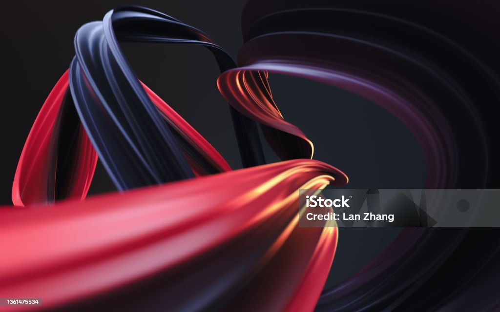 Abstract flowing color cloth background 3d rendering Abstract Stock Photo