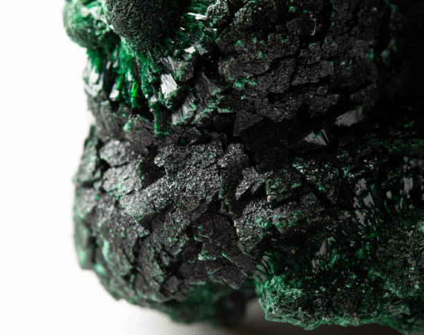 malachite mineral espécime pedra rocha cristal joia - rock malachite rough crystal - fotografias e filmes do acervo