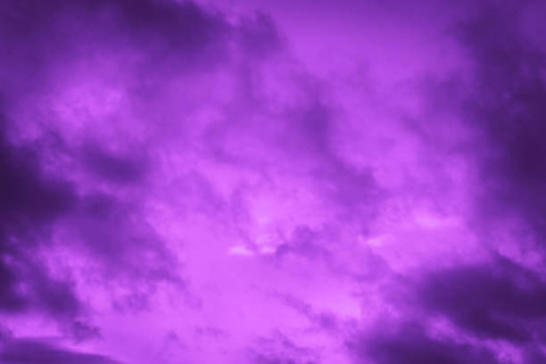 istock Purple pink sky with clouds. Background with copy space 1361484320