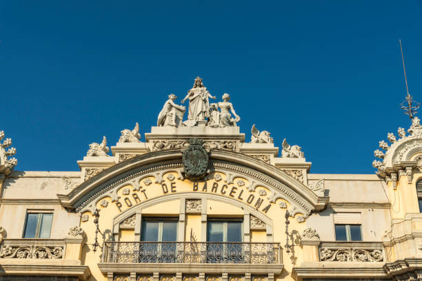 The beautiful old Customs Building at the Port Vell waterfront in downtown Barcelona, Spain