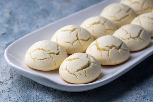 traditional delicious turkish dessert; flour cookie (un kurabiyesi) - 16318 imagens e fotografias de stock