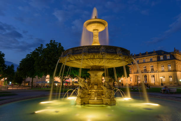 istock Fountain on the Schlossplatz of Stuttgart 1361492045