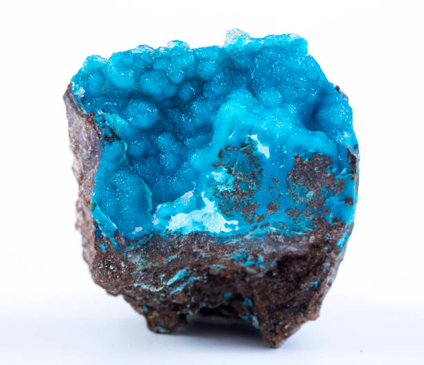 chrysocolla, okaz mineralny kamień geologia geologiczna gem crystal - topaz zdjęcia i obrazy z banku zdjęć