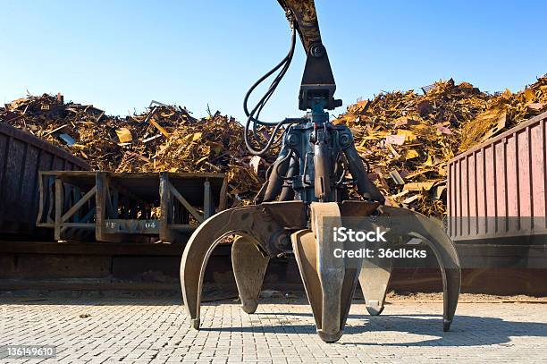 Scrap Heap Claw Stock Photo - Download Image Now - Alloy, Cargo Container, Clear Sky