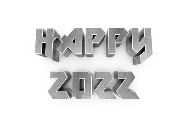 istock Happy 2022 Metal Text 1361496716