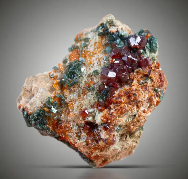 garnet  mineral specimen stone rock geology gem crystal