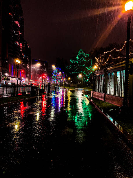 istock Rainy night in Downton Boston, MA 1361505805