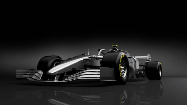 istock generic racecar (racing car) prototype, photorealistic render, silhouette on black 1361509528