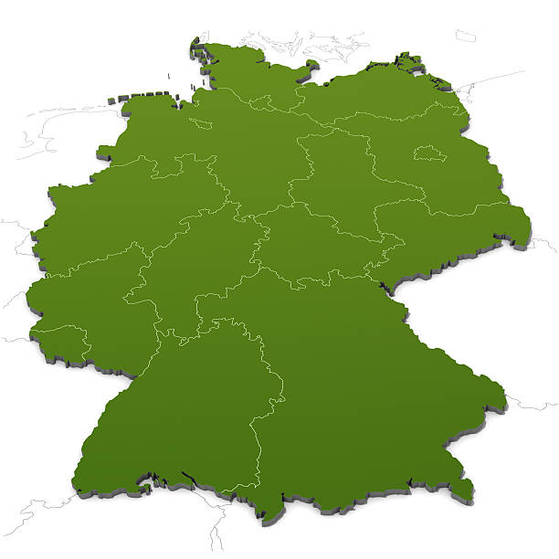 niemcy mapa z członkowskich - bundesländer zdjęcia i obrazy z banku zdjęć