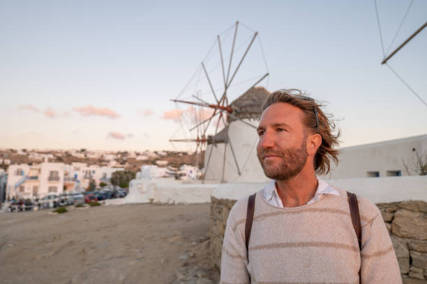 istock Young man traveling in Greece sightseeing 1361516272