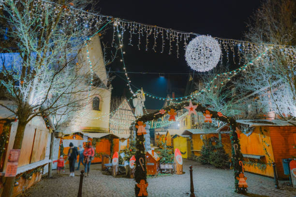 istock Alsace region decorated for  Christmas 1361516426